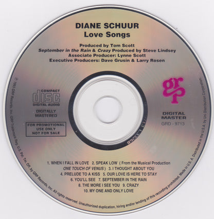 Diane Schuur : Love Songs (CD, Promo)