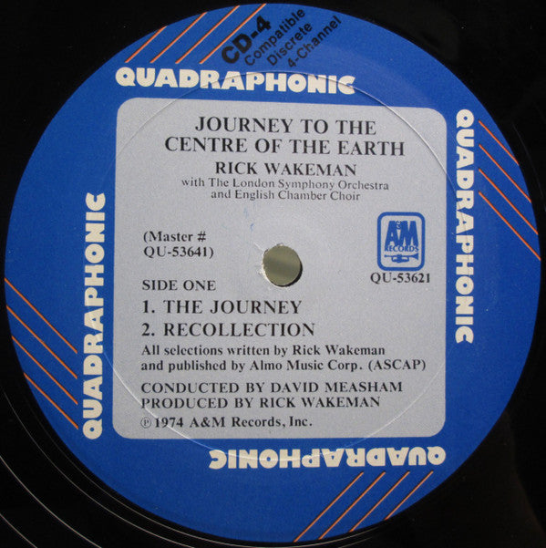 Rick Wakeman : Journey To The Centre Of The Earth (LP, Album, Quad, Mon)