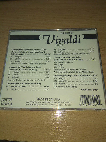 Antonio Vivaldi : The Best of Vivaldi VOL. 4 (CD)