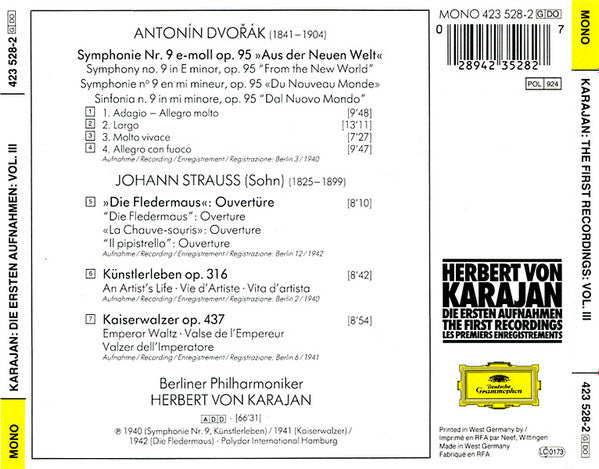 Buy Herbert von Karajan, Berliner Philharmoniker, Dvořák*, J
