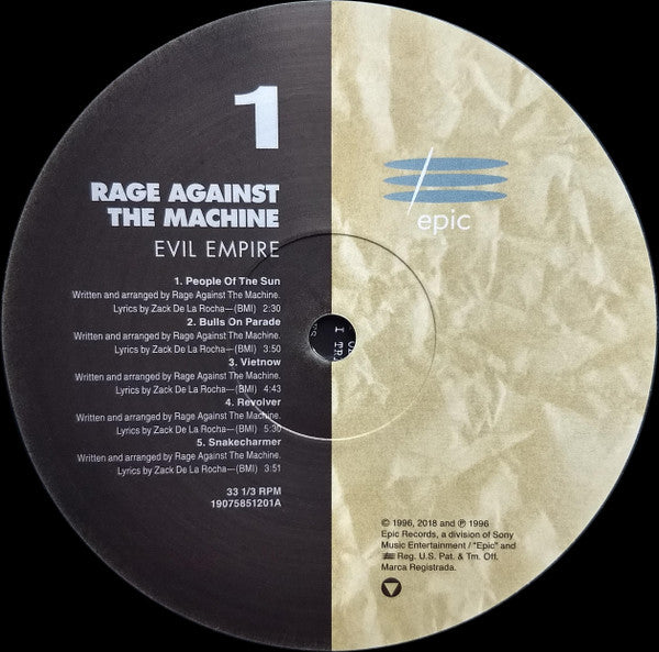Rage Against The Machine : Evil Empire (LP, Album, RE, RM, 180)