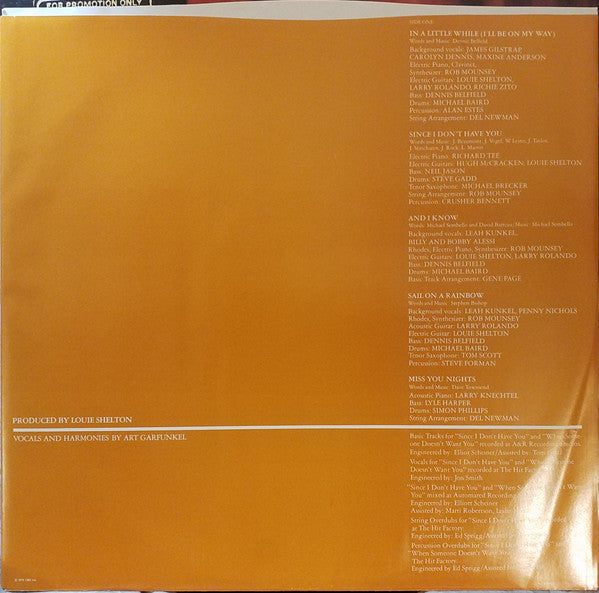 Art Garfunkel : Fate For Breakfast (LP, Album, Promo, Pit)