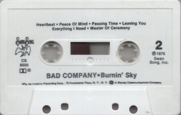 Bad Company (3) : Burnin' Sky (Cass, Album, RE)
