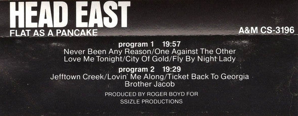 Head East : Flat As A Pancake (Cass, Album, RE)