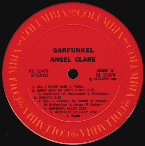 Garfunkel* : Angel Clare (LP, Album, San)