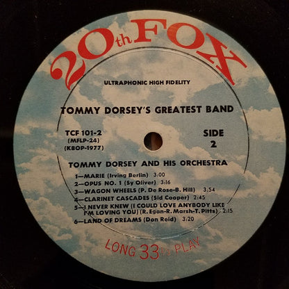 Tommy Dorsey And His Orchestra : Tommy Dorsey's Greatest Band (2xLP, Album, Mono, Gat)