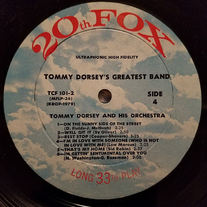 Tommy Dorsey And His Orchestra : Tommy Dorsey's Greatest Band (2xLP, Album, Mono, Gat)