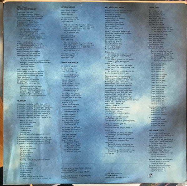 Roger Hodgson : In The Eye Of The Storm (LP, Album, EMW)