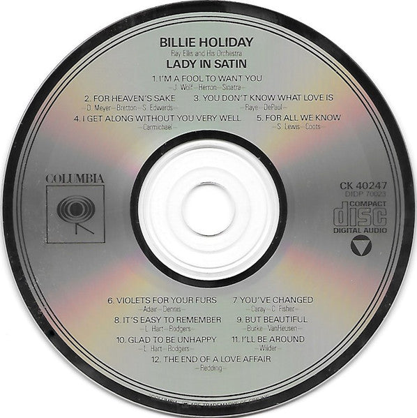 Billie Holiday, Ray Ellis And His Orchestra : Lady In Satin (CD, Album, RE, RM)