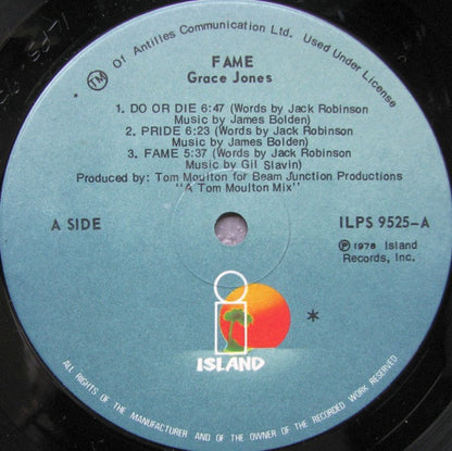 Grace Jones : Fame (LP, Album, P/Mixed, Gat)