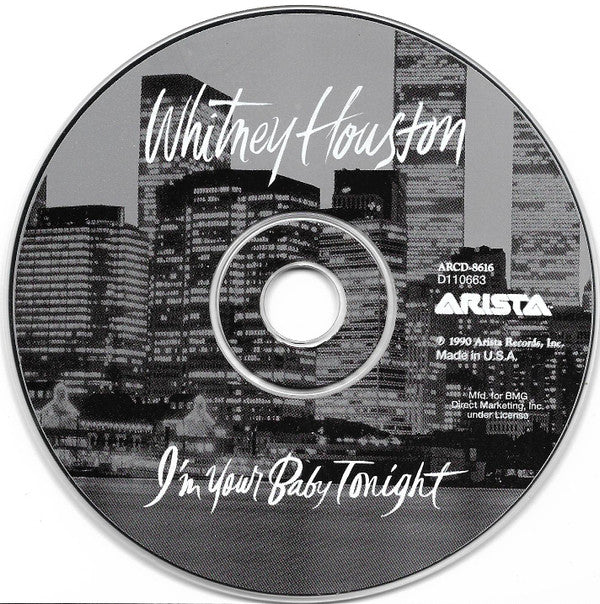 Whitney Houston : I'm Your Baby Tonight (CD, Album, Club, RP)