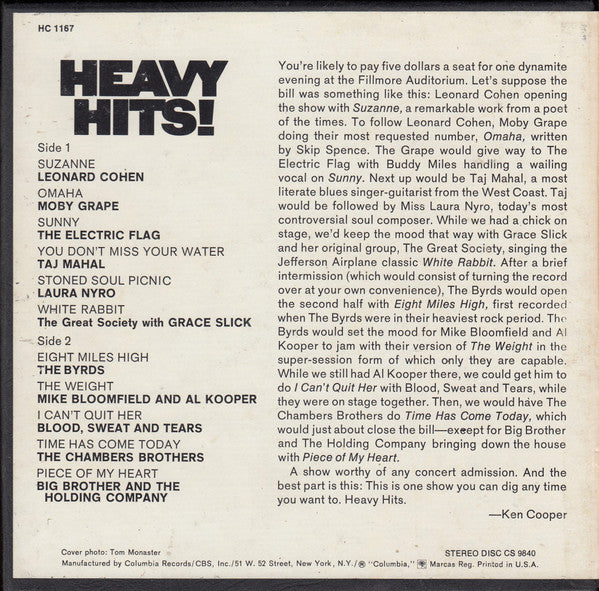 Various : Heavy Hits! (Reel, 4tr Stereo, 7" Reel, Comp)