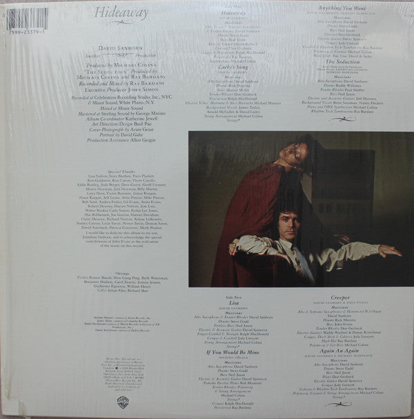 David Sanborn : Hideaway (LP, Album, Win)