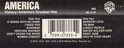 America (2) : History / America's Greatest Hits (Cass, Comp, RE)