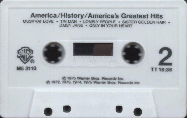 America (2) : History / America's Greatest Hits (Cass, Comp, RE)