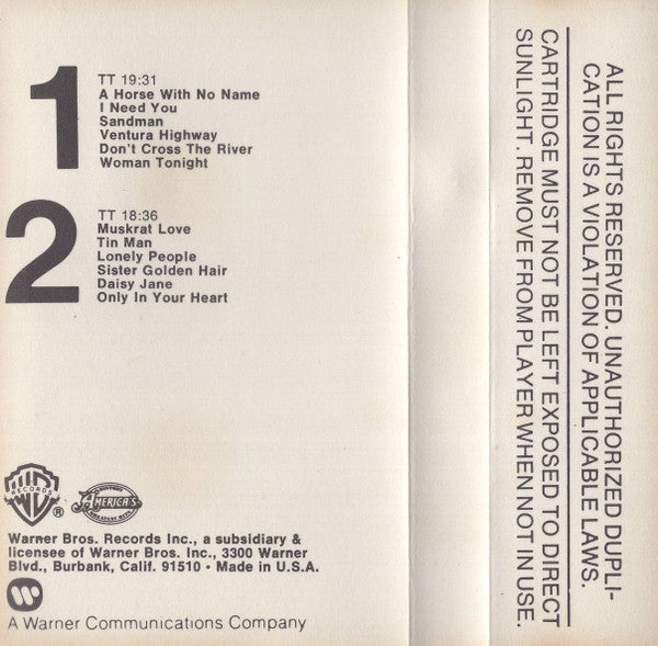 America (2) : History / America's Greatest Hits (Cass, Comp, RE)