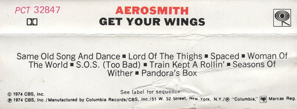 Aerosmith : Get Your Wings (Cass, Album, RE)