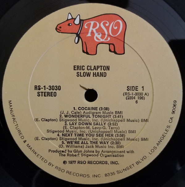 Eric Clapton : Slowhand (LP, Album, 6 -)