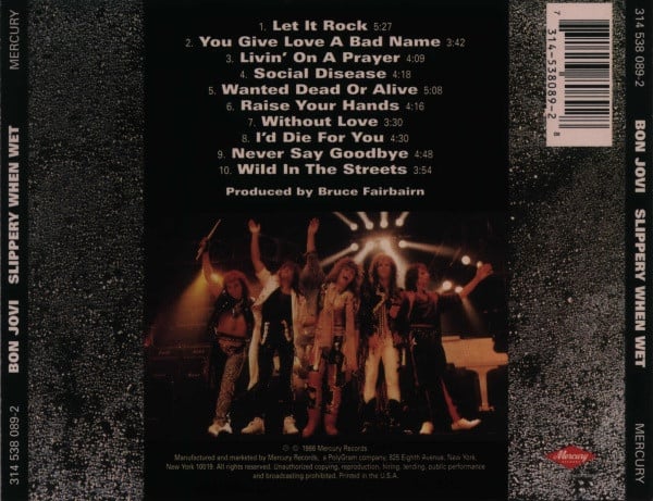 Bon Jovi : Slippery When Wet (CD, Album, RE, RM, RP)