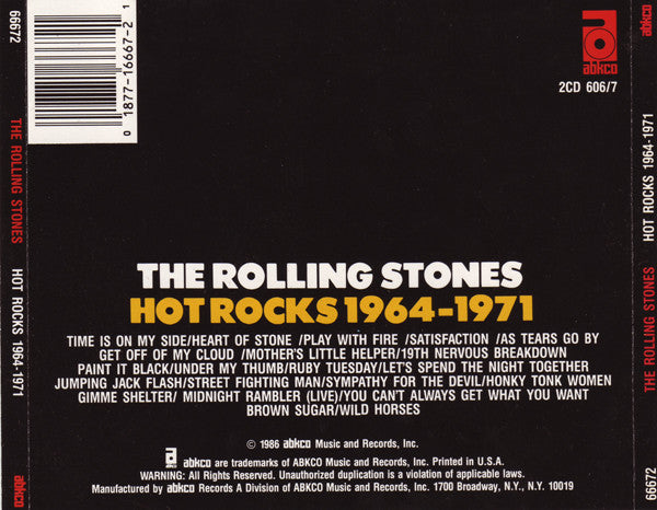 The Rolling Stones : Hot Rocks 1964-1971 (2xCD, Comp, Mono, RE, RM)