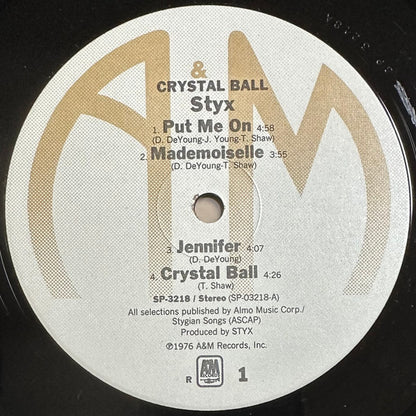 Styx : Crystal Ball (LP, Album, RE, Ind)