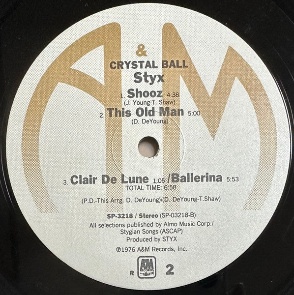 Styx : Crystal Ball (LP, Album, RE, Ind)