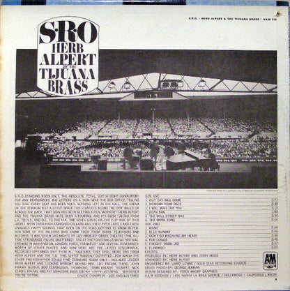 Herb Alpert & The Tijuana Brass : S.R.O. (LP, Album, Mono, Ter)