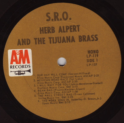 Herb Alpert & The Tijuana Brass : S.R.O. (LP, Album, Mono, Ter)
