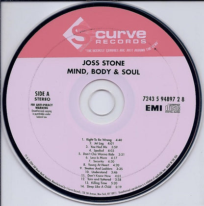 Joss Stone : Mind Body & Soul (CD, Album)