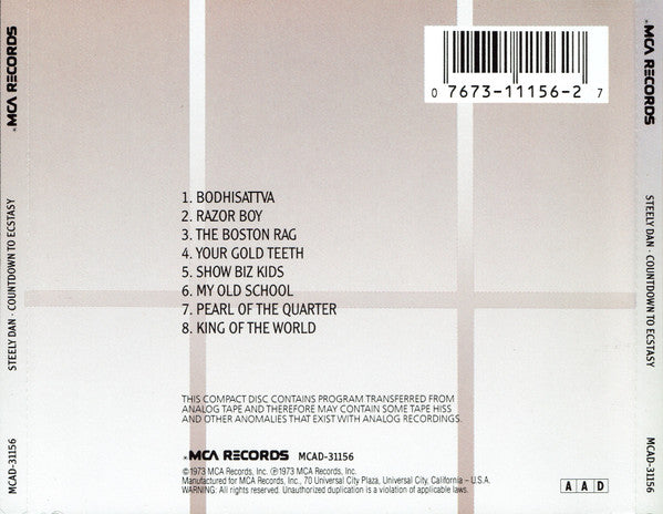 Steely Dan : Countdown To Ecstasy (CD, Album, RE, JVC)