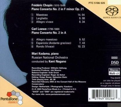 Frederic Chopin*, Carl Loewe - Mari Kodama, Russian National Orchestra, Kent Nagano : Piano Concerto No. 2 (SACD, Hybrid, Multichannel, DSD)
