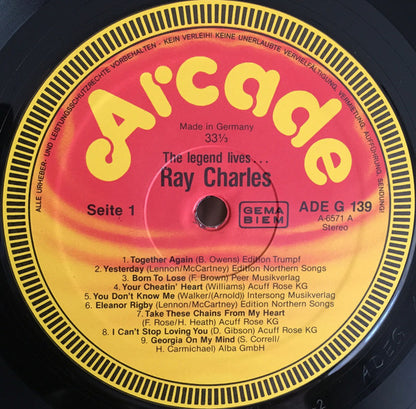 Ray Charles : The Legend Lives... (LP, Comp, Gat)