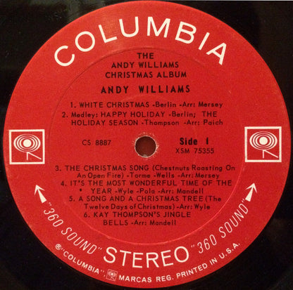 Andy Williams : The Andy Williams Christmas Album (LP, Album, RP)