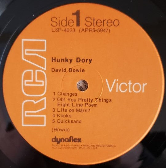 David Bowie : Hunky Dory (LP, Album, RE)
