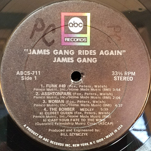 James Gang : James Gang Rides Again (LP, Album, Club, Gat)