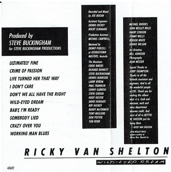 Ricky Van Shelton : Wild-Eyed Dream (Cass, Album)