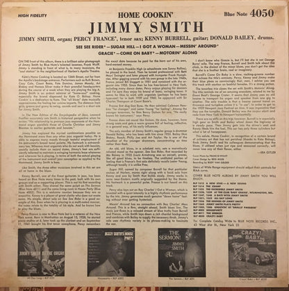 The Incredible Jimmy Smith* With Percy France / Kenny Burrell / Donald Bailey : Home Cookin' (LP, Album, Mono, RP, New)