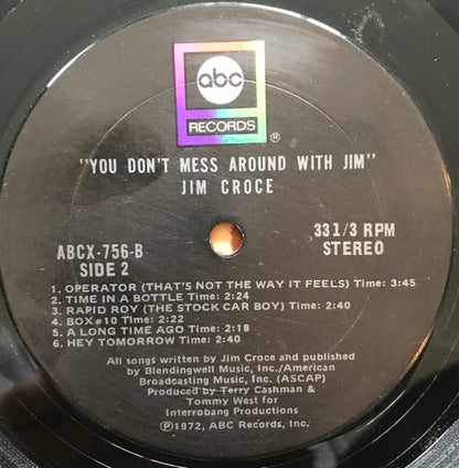 Jim Croce : You Don't Mess Around With Jim (LP, Album, Ter)