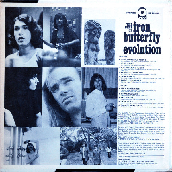 Iron Butterfly : The Best Of Iron Butterfly Evolution (LP, Comp, PR)