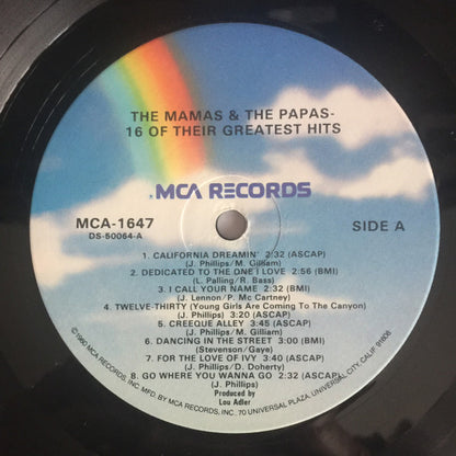 The Mamas & The Papas : 16 Of Their Greatest Hits (LP, Comp, RE, Glo)
