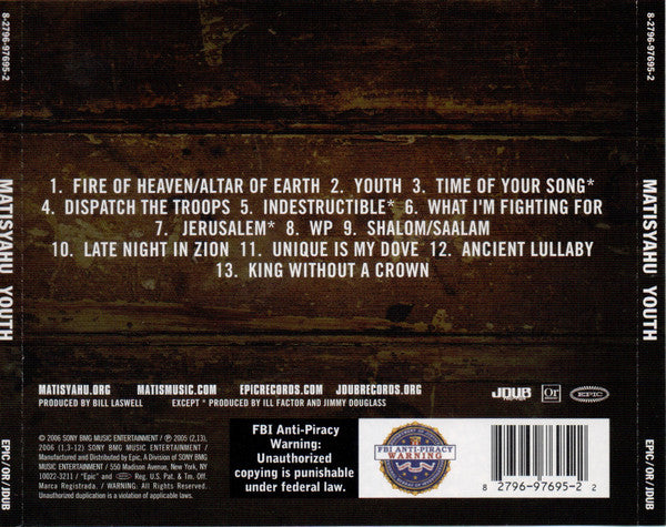 Matisyahu : Youth (CD, Album)