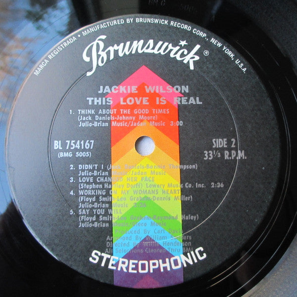 Jackie Wilson : This Love Is Real (LP, Album, Pit)