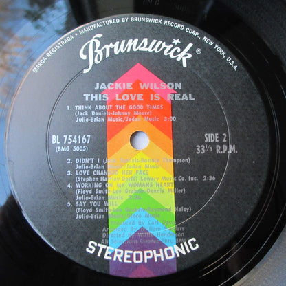 Jackie Wilson : This Love Is Real (LP, Album, Pit)