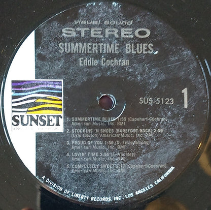 Eddie Cochran : Summertime Blues (LP, Album, Comp)