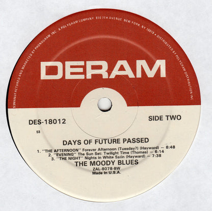 The Moody Blues With The London Festival Orchestra Conducted By Peter Knight (5) : Days Of Future Passed (LP, Album, RE, 53 )