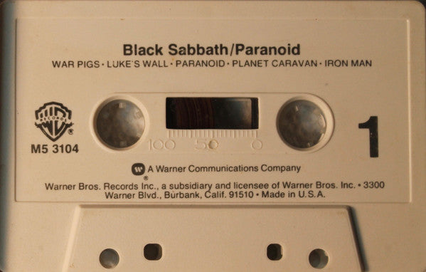 Black Sabbath : Paranoid (Cass, Album, RE, No )