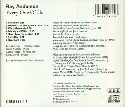 Ray Anderson : Every One Of Us (CD, Album)