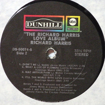 Richard Harris : The Richard Harris Love Album (LP, Album, Comp)