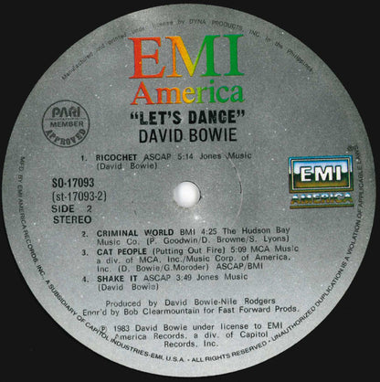 David Bowie : Let's Dance (LP, Album)