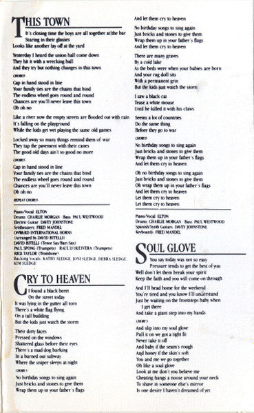 Elton John : Ice On Fire (Cass, Album, Club, Dol)
